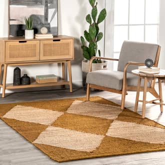 Gold Staccato Jute Harlequin Trellis rug - Casuals Rectangle 5' x 8'