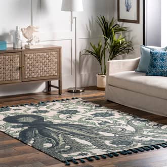 Flatweave Cotton Giant Octopus Rug secondary image