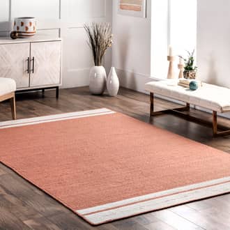 6' x 9' Luann Solid Bordered Rug secondary image