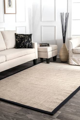 6' x 9' Bordered Bleached Sisal Rug secondary image