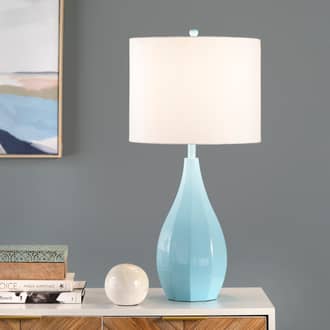 25-inch Glazed Aluminum Teardrop Table Lamp secondary image