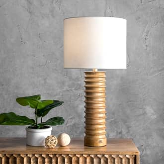 25-inch Andromeda Wood Spiral Table Lamp secondary image