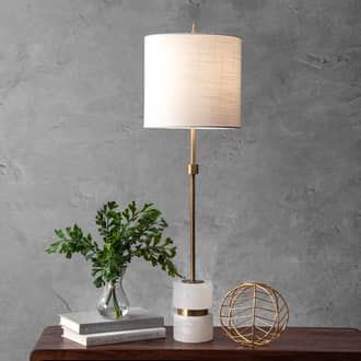 31-inch Alabaster Mounted Pole Table Lamp secondary image