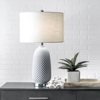 26-inch Glass Pineapple Textured Table Lamp secondary image