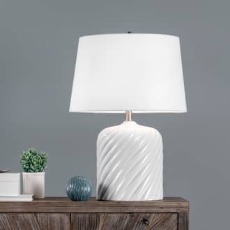 26-inch Spiral Ceramic Fluted Table Lamp secondary image