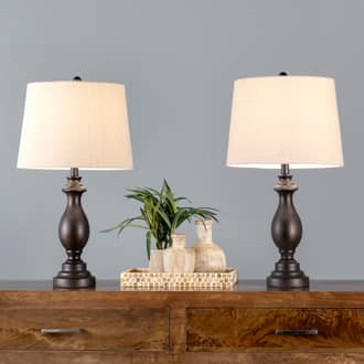 26-inch Polished Metal Ornamental Table Lamp (Set of 2) secondary image