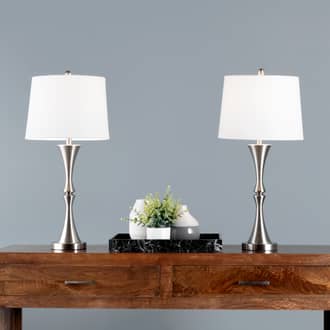 30-inch Polished Metal Hourglass Table Lamp (Set of 2) secondary image