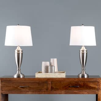 30-inch Polished Metal Chaliced Table Lamp (Set of 2) secondary image
