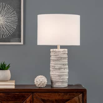 23-inch Marbleized Polyresin Textured Table Lamp secondary image
