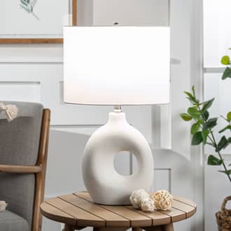 23-inch Ceramic Cutout Chamber Table Lamp secondary image