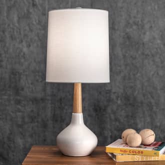 25-inch Kayla Ogee Ceramic Vase Table Lamp secondary image