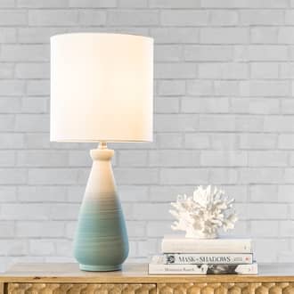 25-inch Ombre Ceramic Striped Flask Table Lamp secondary image