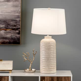 29-inch Ceramic Reeded Bands Table Lamp secondary image