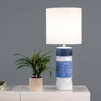 25-inch Ombre Banded Ceramic Table Lamp secondary image