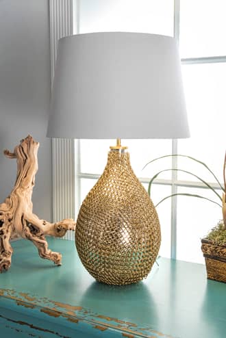 26-Inch Victoria Gold Chained Glass Table Lamp secondary image