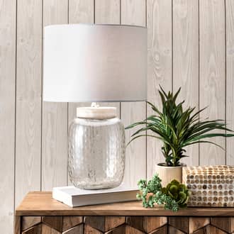 20-inch Textured Glass Mason Jar Table Lamp secondary image