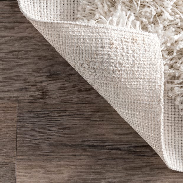 Pristina Shaggy Diamond Trellis Ivory Rug