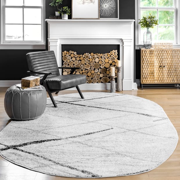 Granite Broken Lattice Gray Rug