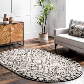 Temara Moroccan Tasseled Off White Rug