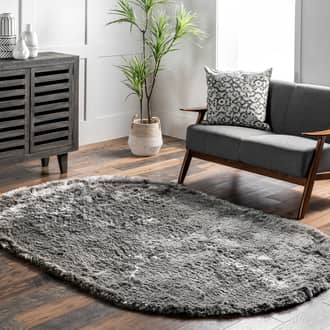 Silky Shine Solid Shag Rug secondary image