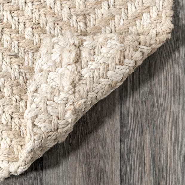 Maui Jute Wavy Chevron Off White Rug