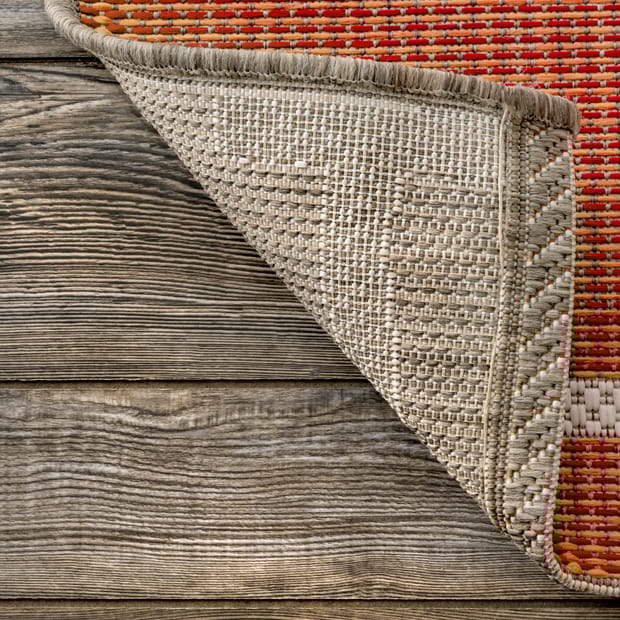 Anlier Symbols Indoor Outdoor Rust Rug