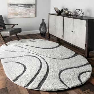 5' x 8' Shaggy Curves Rug secondary image