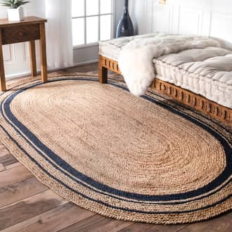 5' x 8' Jute Braided Saturn Border Rug secondary image