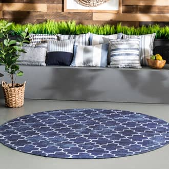 6' Isabelle Trellis Washable Indoor/Outdoor Rug secondary image