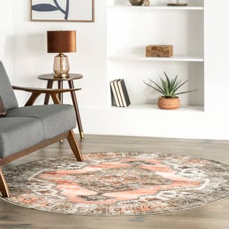 8' Native Iris Medallion Washable Rug secondary image