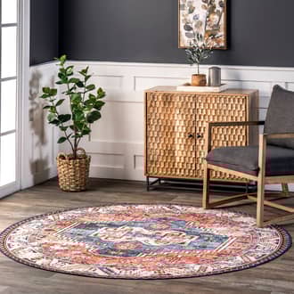 6' Oriental Medallion Washable Rug secondary image