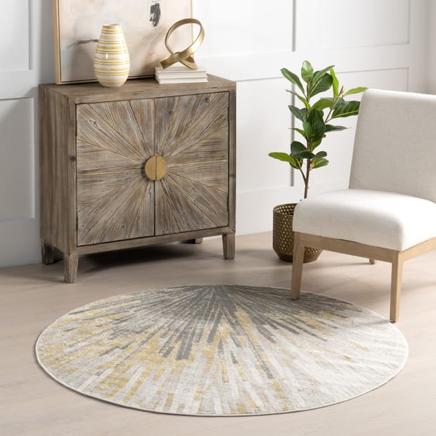Alchemist Splash Abstract Gold Rug