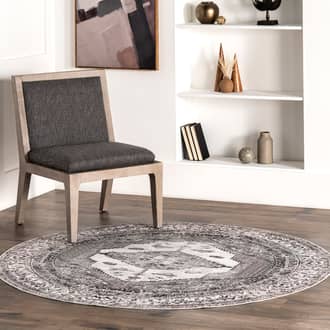 8' Plated Medallion Washable Rug secondary image