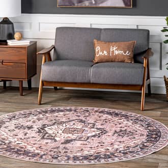 6' Jewel Medallion Washable Rug secondary image