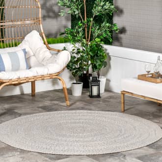 6' Braided Texture Indoor/Outdoor Rug secondary image