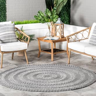 8' Braided Texture Indoor/Outdoor Rug secondary image