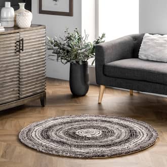 5' Striped Shaggy Rug secondary image