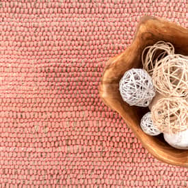 Pink Handwoven Jute-Blend Area Rug