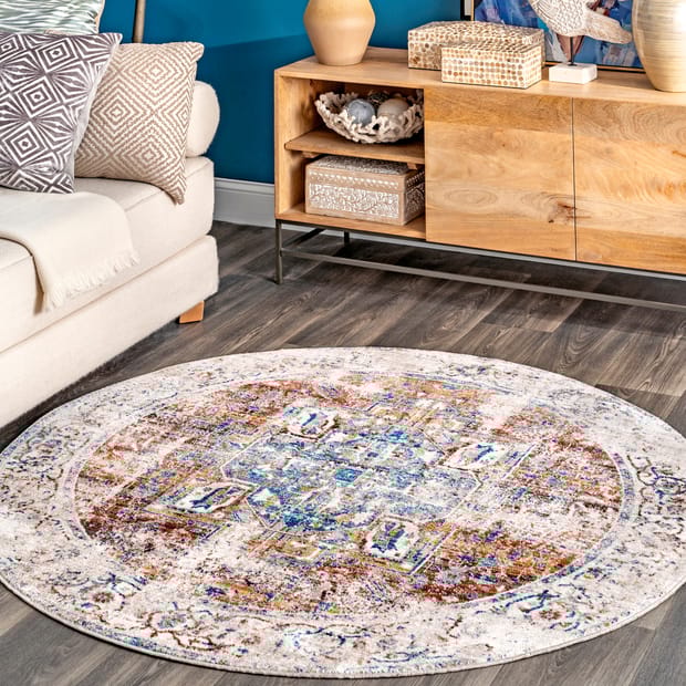 Edessa Tribal Medallion Ivory Rug