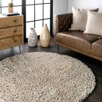 8' Dream Solid Shag with Tassels Rug secondary image