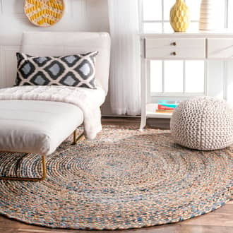 Hand Braided Twined Jute And Denim Rug secondary image