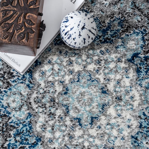 Bosphorus Distressed Persian Dark Gray Rug