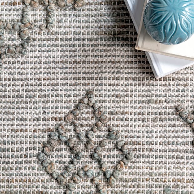Freckel Textured Moroccan Jute Light Gray Rug