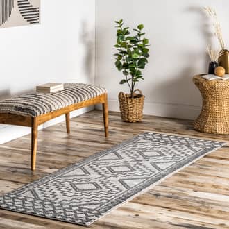 Gray Pergola Miranda Moroccan Diamond rug - Moroccan Runner 2' 8in x 8'