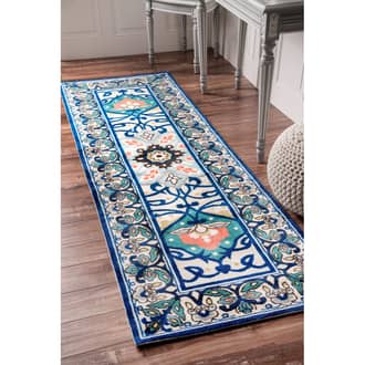 2' 6" x 8' Jewel Tone Floral Printed Rug secondary image