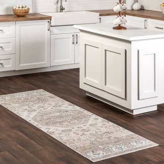 Ivory Immerse Angeline Washable Stain Resistant rug - Bohemian Runner 2' 6in x 8'