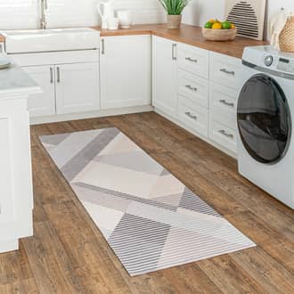Effie Washable Pinstriped Rug secondary image