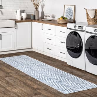 2' 6" x 12' Reverse Herringbone Washable Rug secondary image