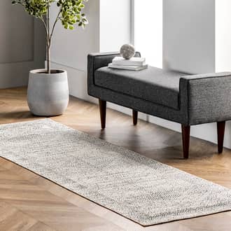 2' 6" x 12' Diamond Mosaic Washable Rug secondary image