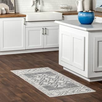 2' 6" x 12' Medallion Washable Rug secondary image